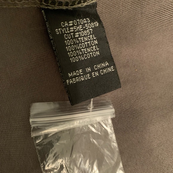 Olive green cotton swing dress - Picture 8 of 8